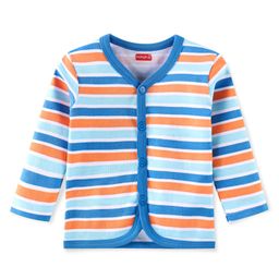 Babyhug 100% Cotton Knit Full Sleeves Front Open Vests with Stripe & Rabbit Print Pack of 3- Multicolour image 4