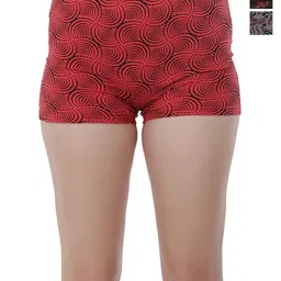 SELFCARE Pack Of 3 Printed Mid-Rise Breathable Boyshort Briefs SN3576-image-96