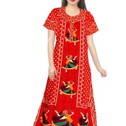AAKARSHANA CREATION Women Printed Cotton Nightdress-picture-6