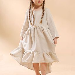 LULU & SKY Linen A-Line Midi Dress-image-22