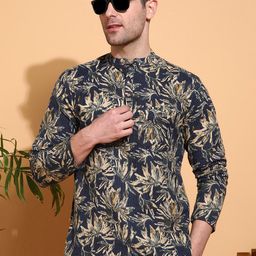 Anouk Men Geometric Printed Thread Work Kurta image 2