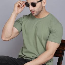 WOOSTRO Men Pack Of 2 Solid Round Neck Cotton Slim Fit T-shirts-image-74