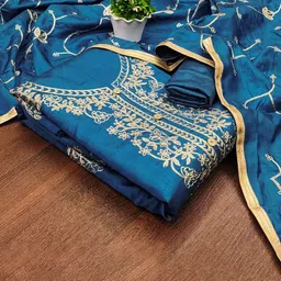 Maroosh Floral Embroidered Thread Work Unstitched Dress Material-image-50