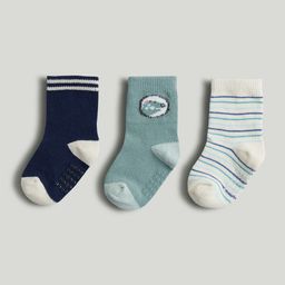 mothercare Infant Boys Pack Of 3 Printed Calf-Length Socks-picture-1