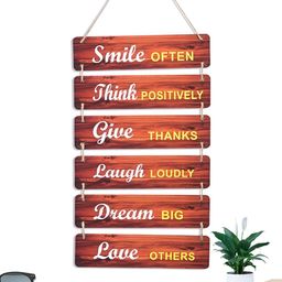 Myntra Elegant Homes Brown Printed Wooden Wall Hangings-image-41