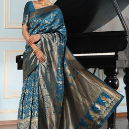 Suha Ethnic Motifs Woven Design Saree-image-33