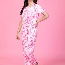 SAKARMAA Adults-Women Pink Polyester Night suits-image-38