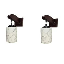 Somil Premium Designer Glass Wall / Night Lamp Elegant & Stylish Dcor Accent for Modern Interiors, Color- Black, White, Size:- 19 X 24 X 24 CM-image-90