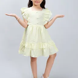 PINK MERMAID Print Flutter Sleeve A-Line Dress-image-61