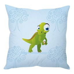 Stybuzz Dinosaur Cartoon Cushion Cover - Green And Blue-19
