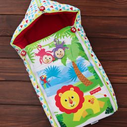 Fisher Price 3 in 1 Baby Carry Nest Monkey & Lion Print - Red-image-55
