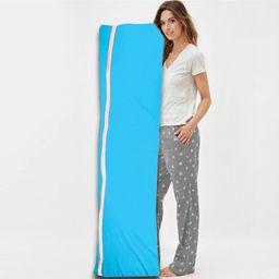 Get It 100% Cotton Long maternity Pillow 6ft Height for Comfortable Ajustable poistion to support Back Pain and Stomach  - Blue-image-48
