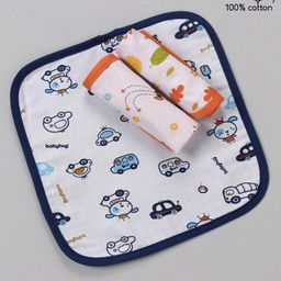 Babyhug 100% Cotton Muslin Wash Cloth Pack Of 3 - Mulitcolor-21