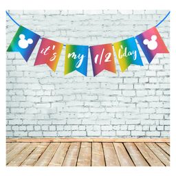 Funcart  Mickey Mouse It's My 1/2 Birthday Banner - Multicolor-image-11