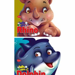 Sawan Who Am I Rhino & Dolphin Board Books Pack of 2 - English-image-98