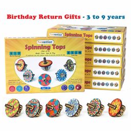 Funvention Spinning Tops Coloring Activity Kit Pack of 6 - 6 Tops in Each Pack-26
