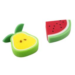 Baby Moo Fruit Shaped Sponge Bath Pack of 2 - Red & Yellow-12