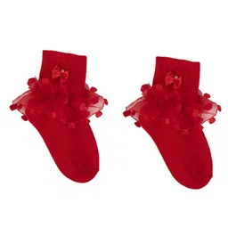 NEXT2SKIN Frill Socks - Red-picture-6
