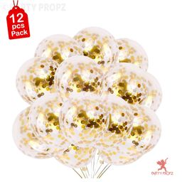Party Propz Confetti Balloons Golden - Pack Of 12-image-11