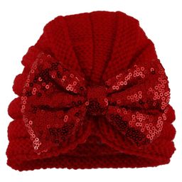 Baby Moo Sequined Bow Cap - Red-image-41