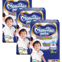 MamyPoko Extra Absorb Pant Style Diapers XXL - 7 Pieces - (Pack of 3)-image-86