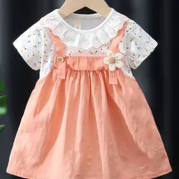 YK Girls Floral Printed Cotton A-Line Dress-image-75