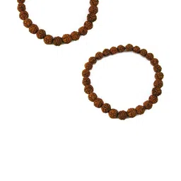 Divine souvenirs Unisex Set Of 2 Artificial Beaded Elasticated Wooden Bracelets-14