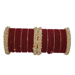 VICONO Set Of 2 Stone Studded & Beads Bangles-image-86