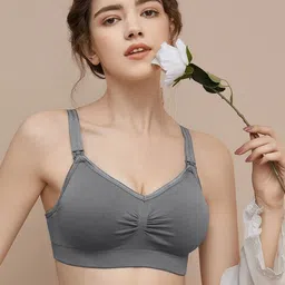 PLUMBURY Women Full Coverage Removable Padding All Day Comfort Seamless Maternity Bra-picture-12