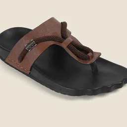 Metro Men Leather Comfort Slip-On Sandals-image-13