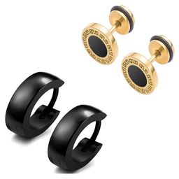 shobhram Set Of 2 Stainless Steel Silver-Plated Contemporary Studs-18