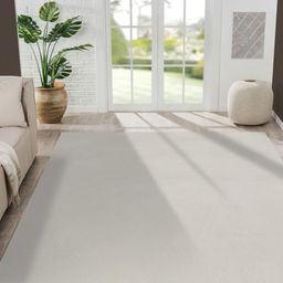 OBSESSIONS Grey Solid Anti-Skid Polyester Carpet-90