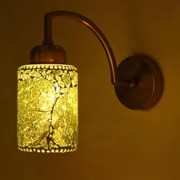 SOMIL Green Printed Glass Cylinder Shaped Wall Lamp-image-71