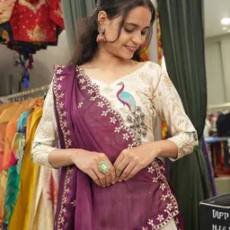 Fabcartz Embellished Sequinned Semi-Stitched Lehenga & Unstitched Blouse With Dupatta image 3