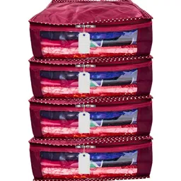 Ajabh Maroon Set of 4 Regular Multi-Utility Organisers-44