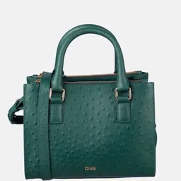 GIOIA Textured Leather Structured Tote Bag with Cut Work-3