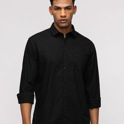 Crocodile Men Comfort Spread Collar Striped Cotton Casual Shirt-image-8
