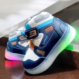Crazyly Kids Light-Up Velcro Colourblocked Sneakers-image-99