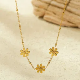 Jewels Galaxy Gold Plated Stainless Steel Anti-Tarnish Minimal Necklace-image-71