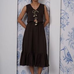 The Quince Life Cocoa Dusk Pure Cotton Skirt Set-image-13