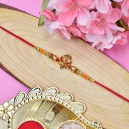 MEIRA JEWELLERY Big Trishul Rakhis With Greeting Card & Roli Chawal-image-56
