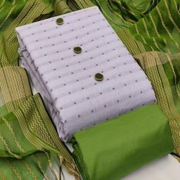 Peachmode Geometric Woven Design Unstitched Dress Material-image-11