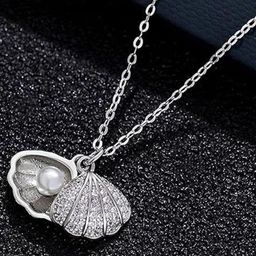 DressBerry Stainless Steel Silver-Plated CZ Studded & Beaded Quirky Pendant With Chain-35