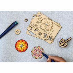 Funvention Spinning Tops Coloring Activity Kit Pack of 6 - 6 Tops in Each Pack image 2