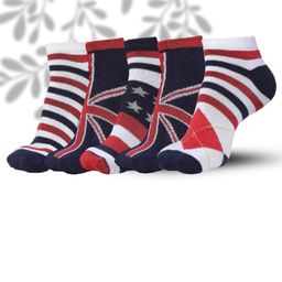 MJE Men Pack Of 5 Patterned Ankle Length Socks-picture-5