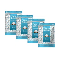Assure Set Of 4 White Makeup Remover Cotton Balls- 100 Pcs Each-22