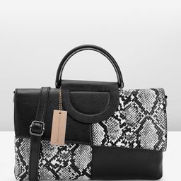 French Connection Animal Printed Structured Satchel-18