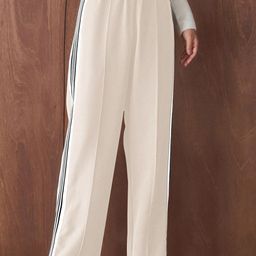 Mast & Harbour Women High-Rise Side Stripes Relaxed Fit Trousers-picture-20