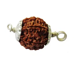 Divine souvenirs Unisex Silver Plated Rudraksha Pendant-image-88