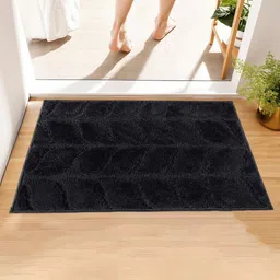 Aura Grey Patterned Rectangular Anti Slip Durable Doormats image 4